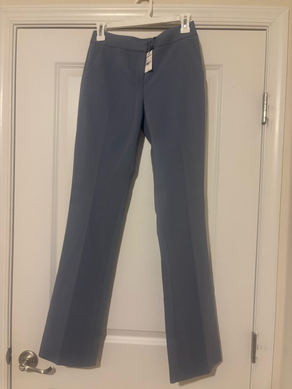 Express Women's Straight-Leg Dress Pants in Slate Blue